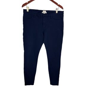 J.Crew Gigi Skinny Pants Navy Blue Stretch Career Office Preppy Size 12
